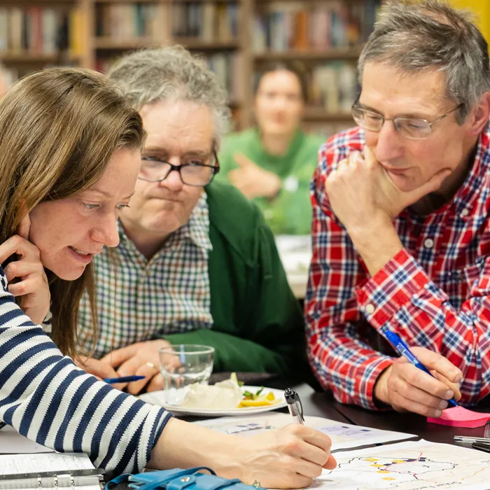 People at a community energy workshop