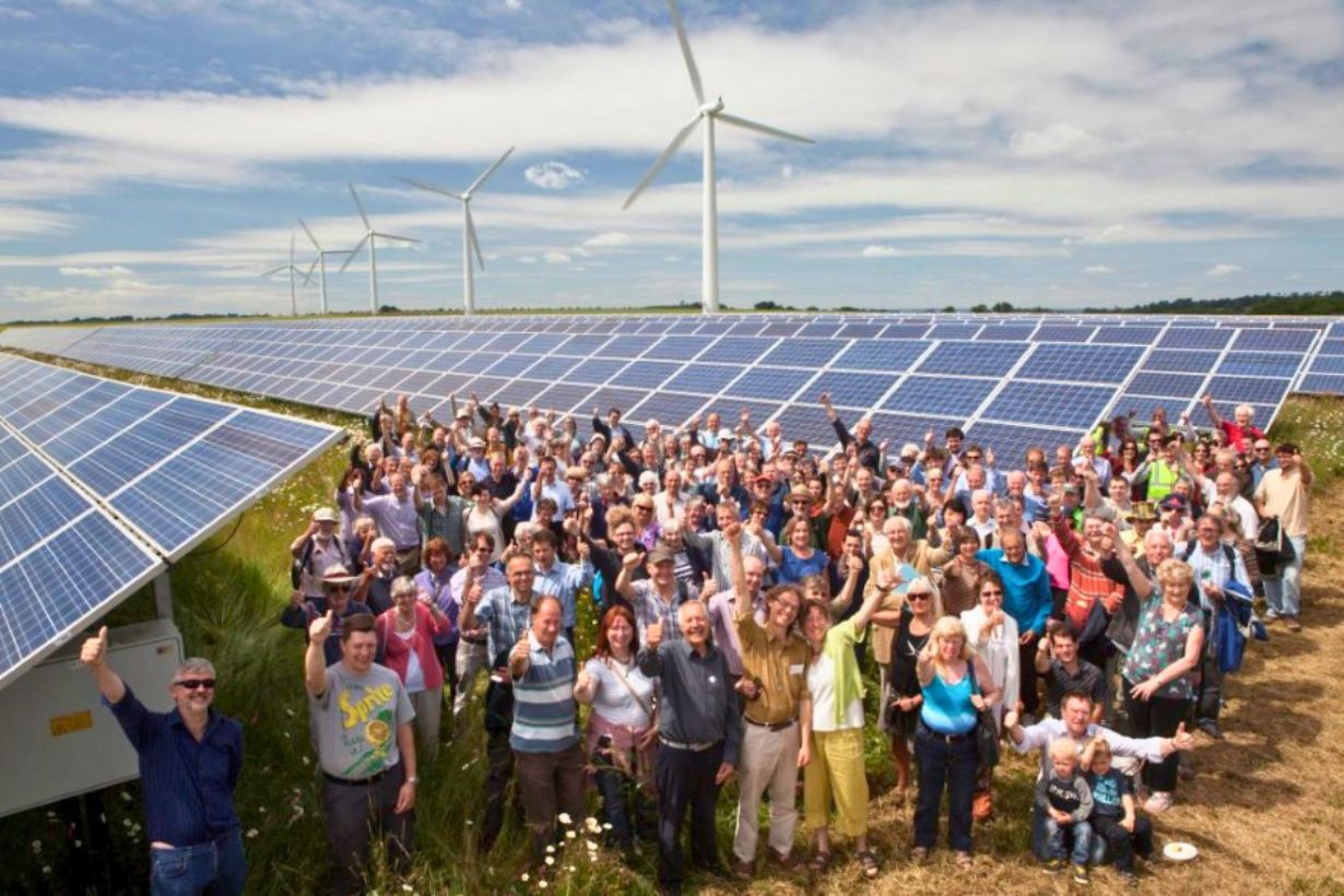 community group with a small solar and wind farm