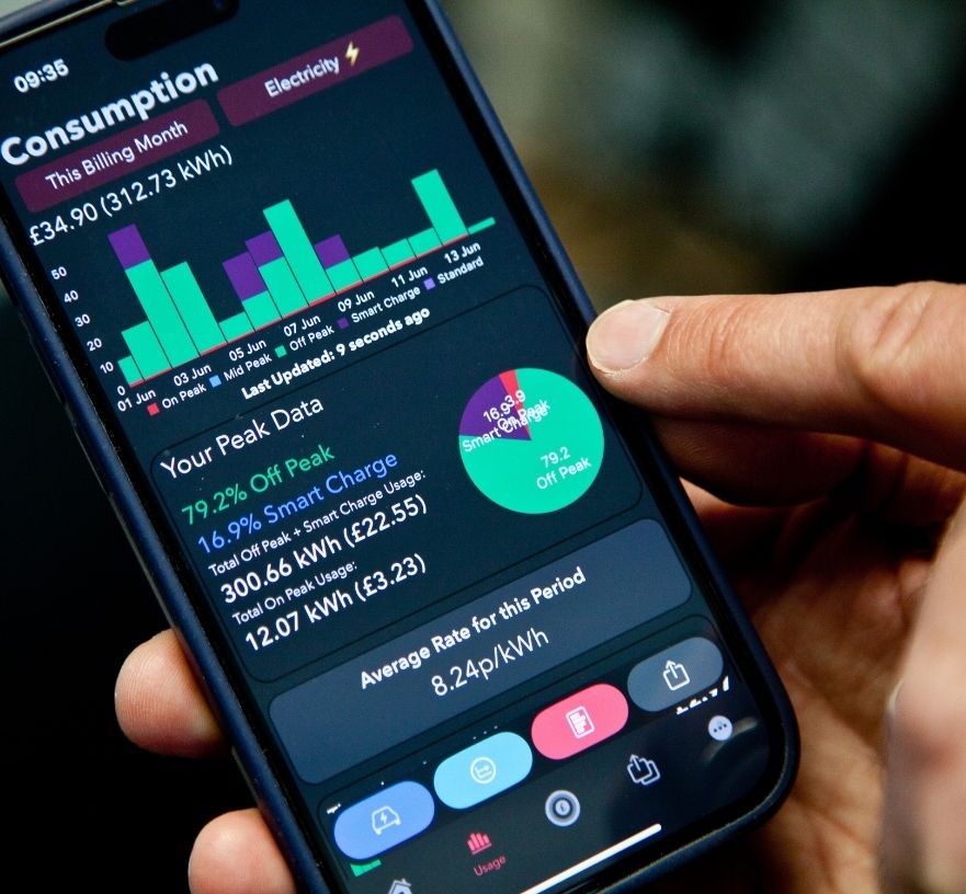 Home heating app on a mobile phone